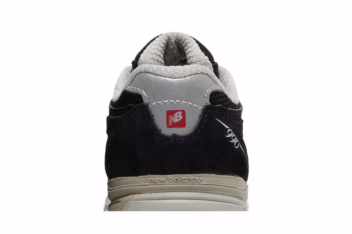 New Balance 990v3 Toddler Wide Black, view 8