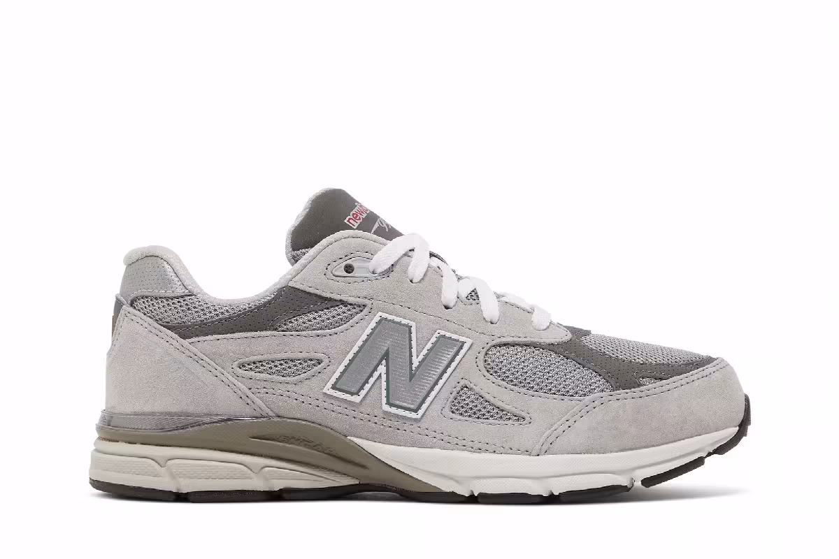 New Balance 990v3 Big Kid Wide Grey, view 2