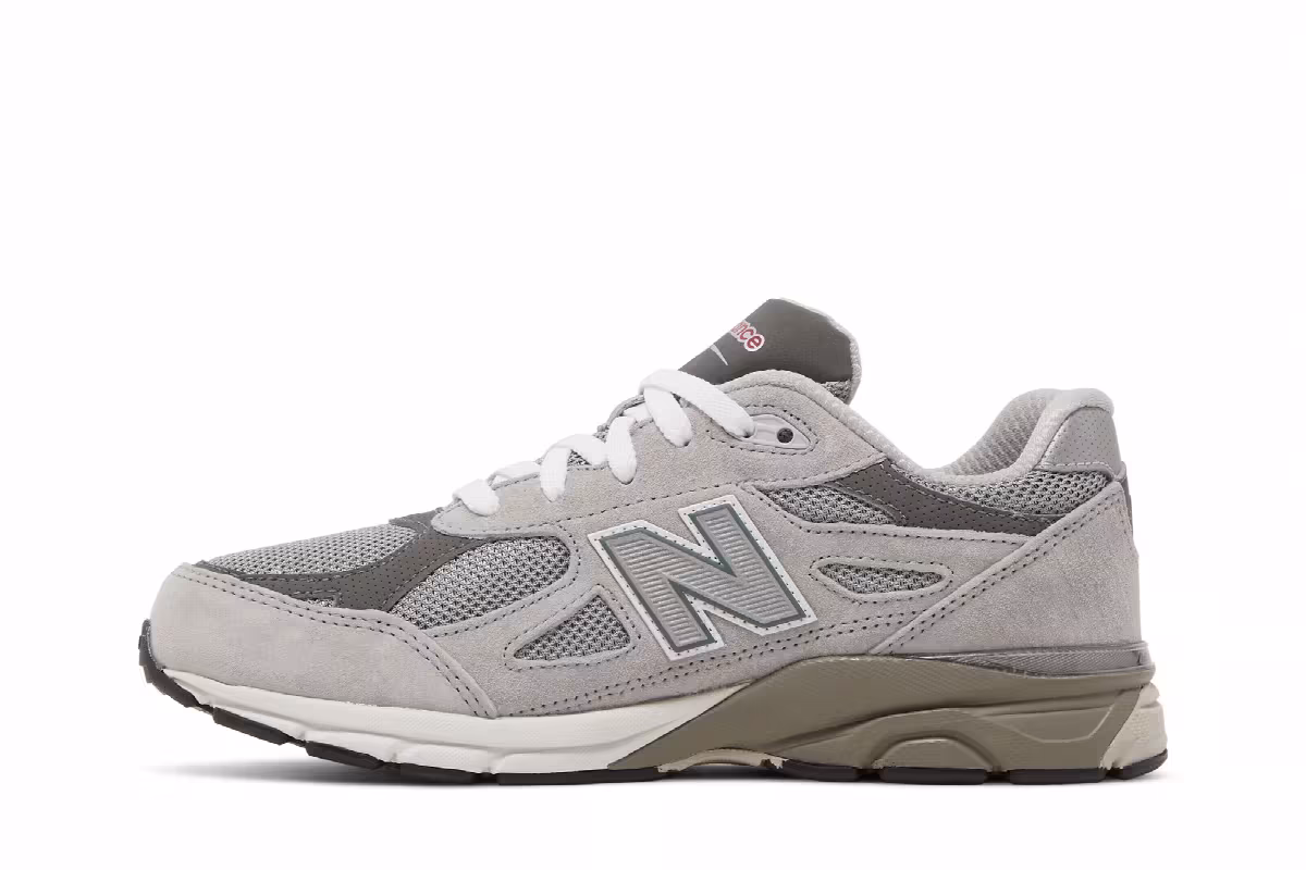 New Balance 990v3 Big Kid Wide Grey, view 4