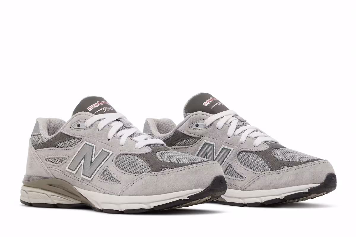 New Balance 990v3 Big Kid Wide Grey, view 9