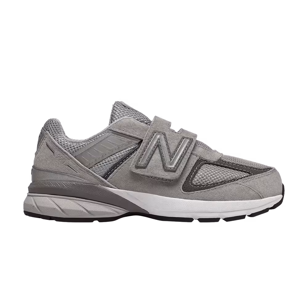 New Balance 990v5 Hook and Loop Little Kid X-Wide Grey