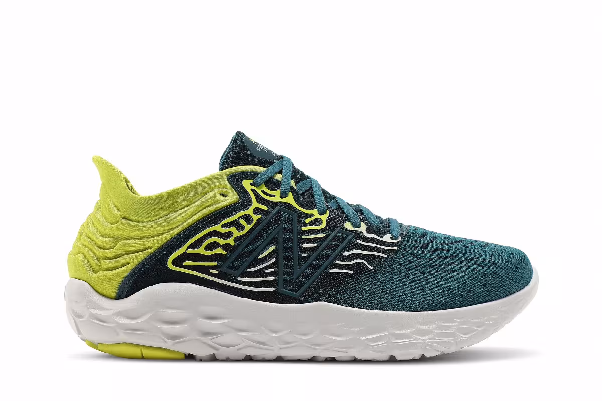 New Balance Fresh Foam Beacon v3 Teal Sulphur Yellow, view 2