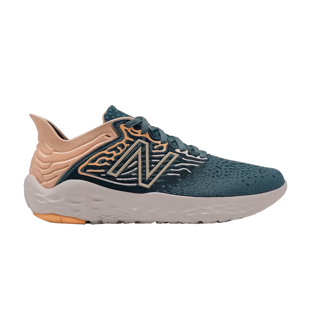 New Balance Women's Fresh Foam Beacon v3 2E Wide Teal Light Mango