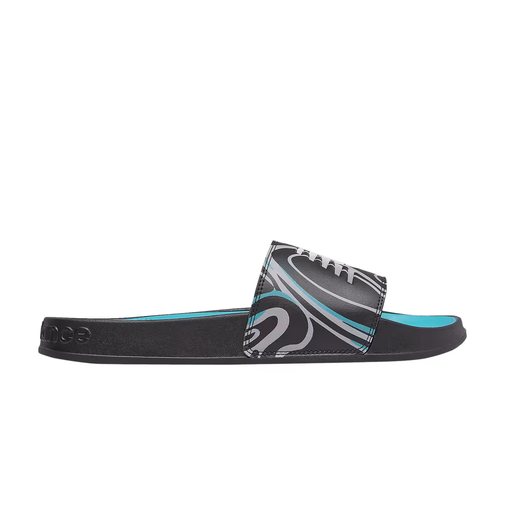New Balance 200 Slides 4E Wide Black Virtual Sky