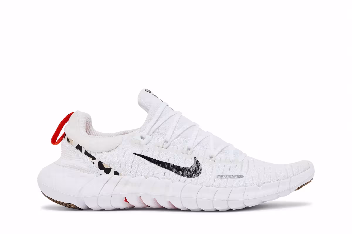 Nike Women's Free Run 5.0 Next Nature White Leopard, view 2
