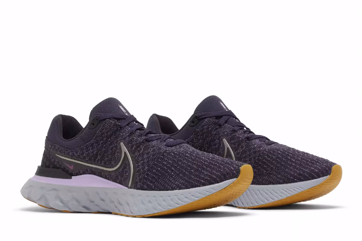 Nike React Infinity Run Flyknit 3 Cave Purple Cool Grey, view 9