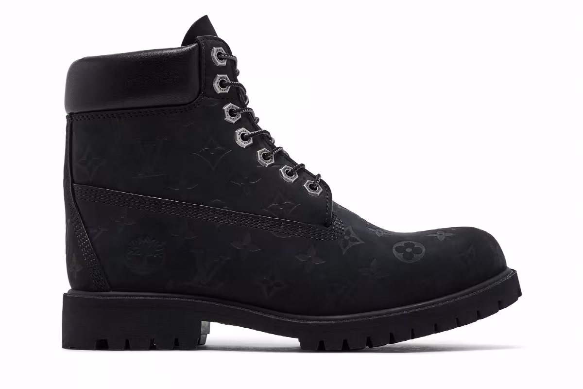 Louis Vuitton x Timberland 6 Inch Ankle Boot Embossed Monogram - Black, view 2