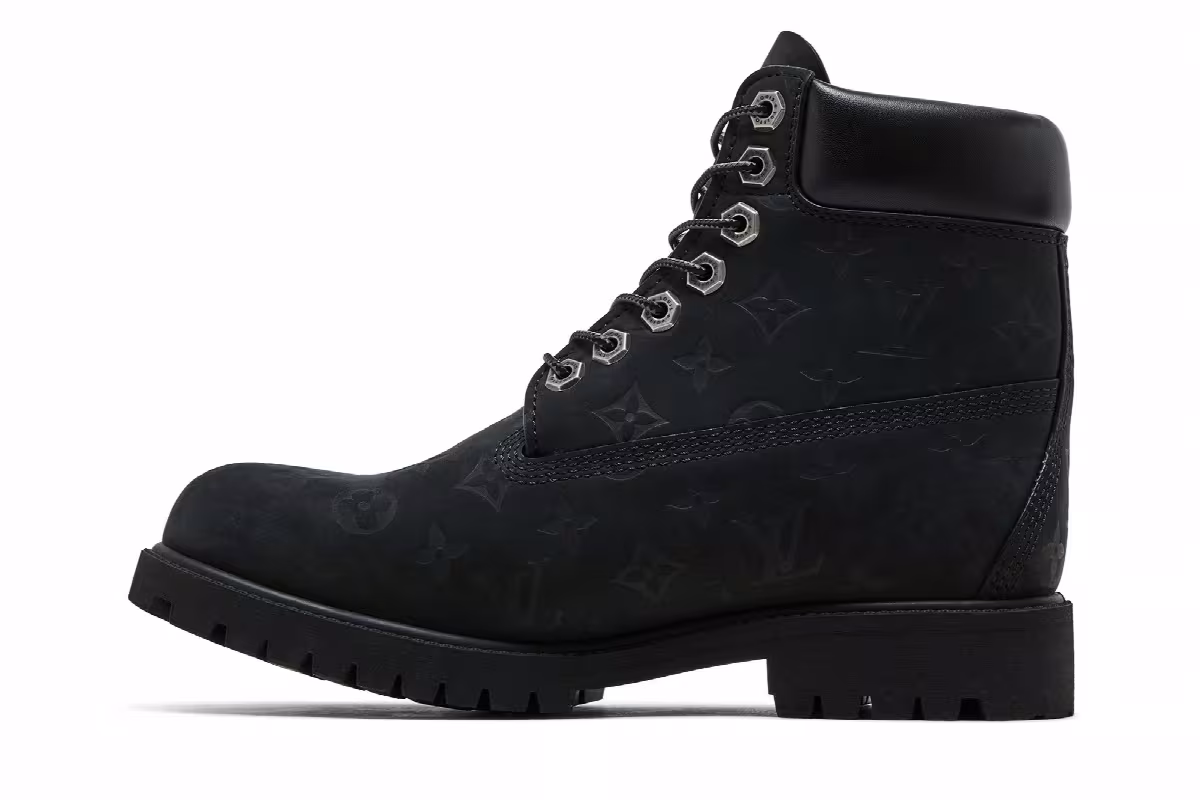 Louis Vuitton x Timberland 6 Inch Ankle Boot Embossed Monogram - Black, view 4