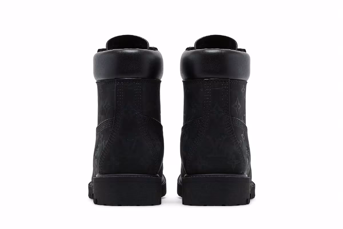 Louis Vuitton x Timberland 6 Inch Ankle Boot Embossed Monogram - Black, view 7