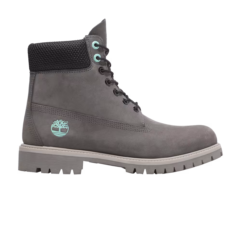 Timberland 6 Inch Lace Up Premium Waterproof Boot Grey Aqua