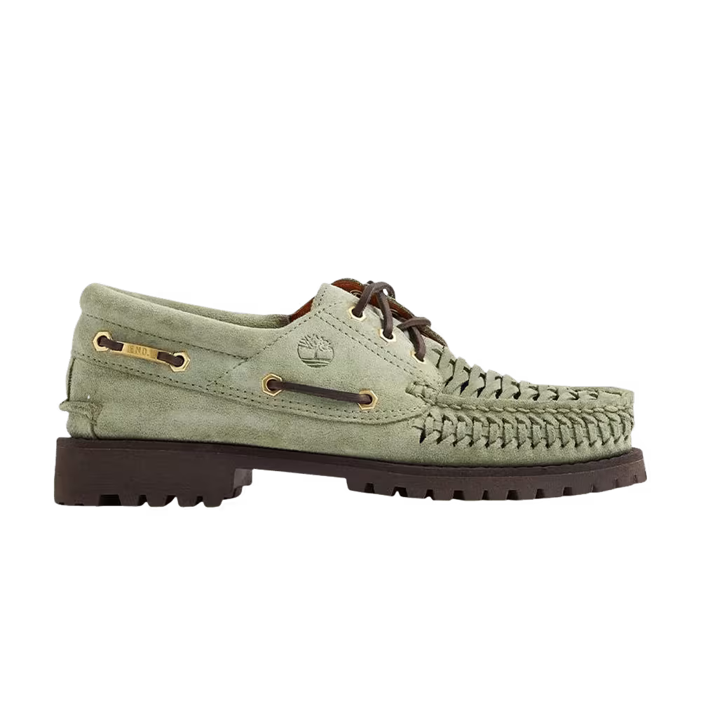 END. x Timberland 3-Eye Classic Lug Boat Light Green Suede