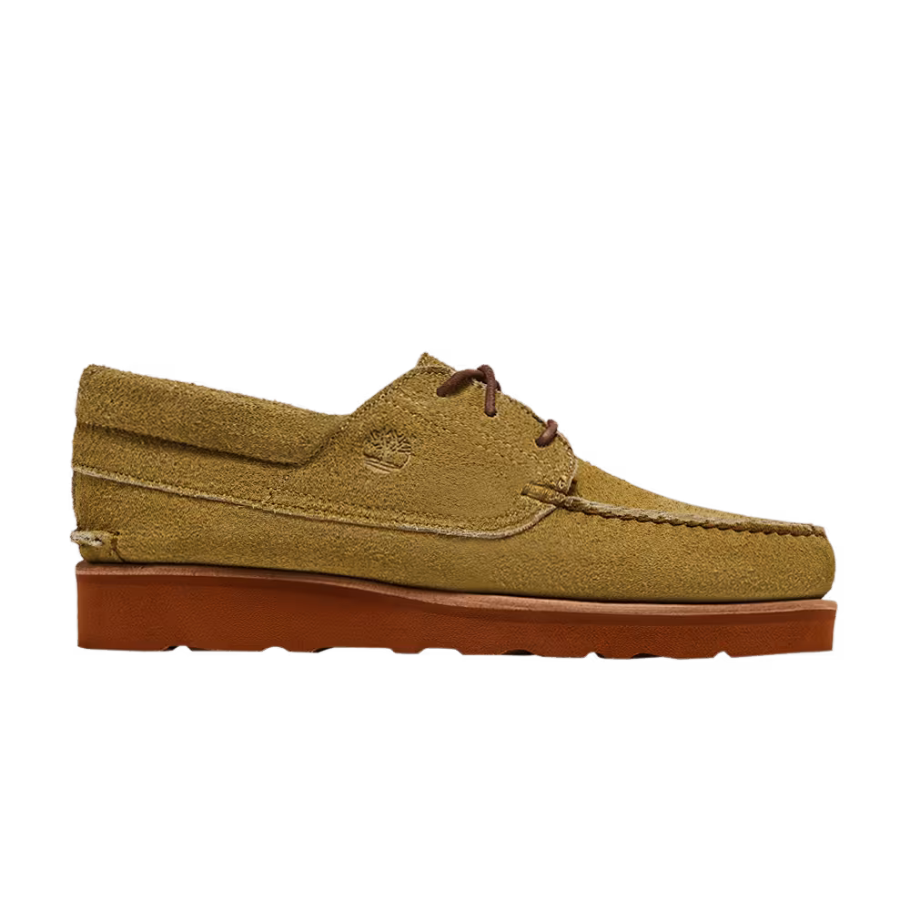 Timberland 3-Eye Classic Wedge Vibram Lace Up Light Beige Suede