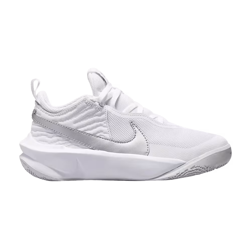 Nike Team Hustle D10 GS White Metallic Silver