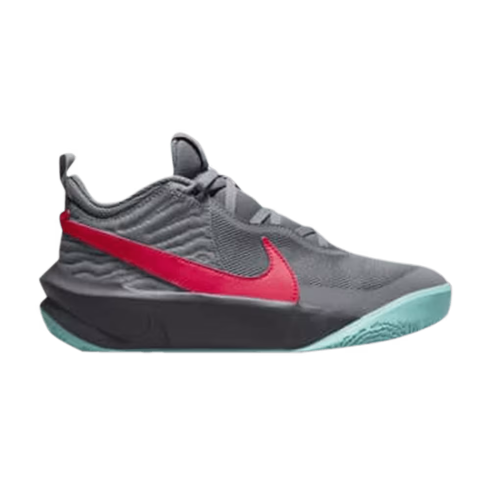 Nike Team Hustle D10 GS Smoke Grey Washed Teal Siren Red
