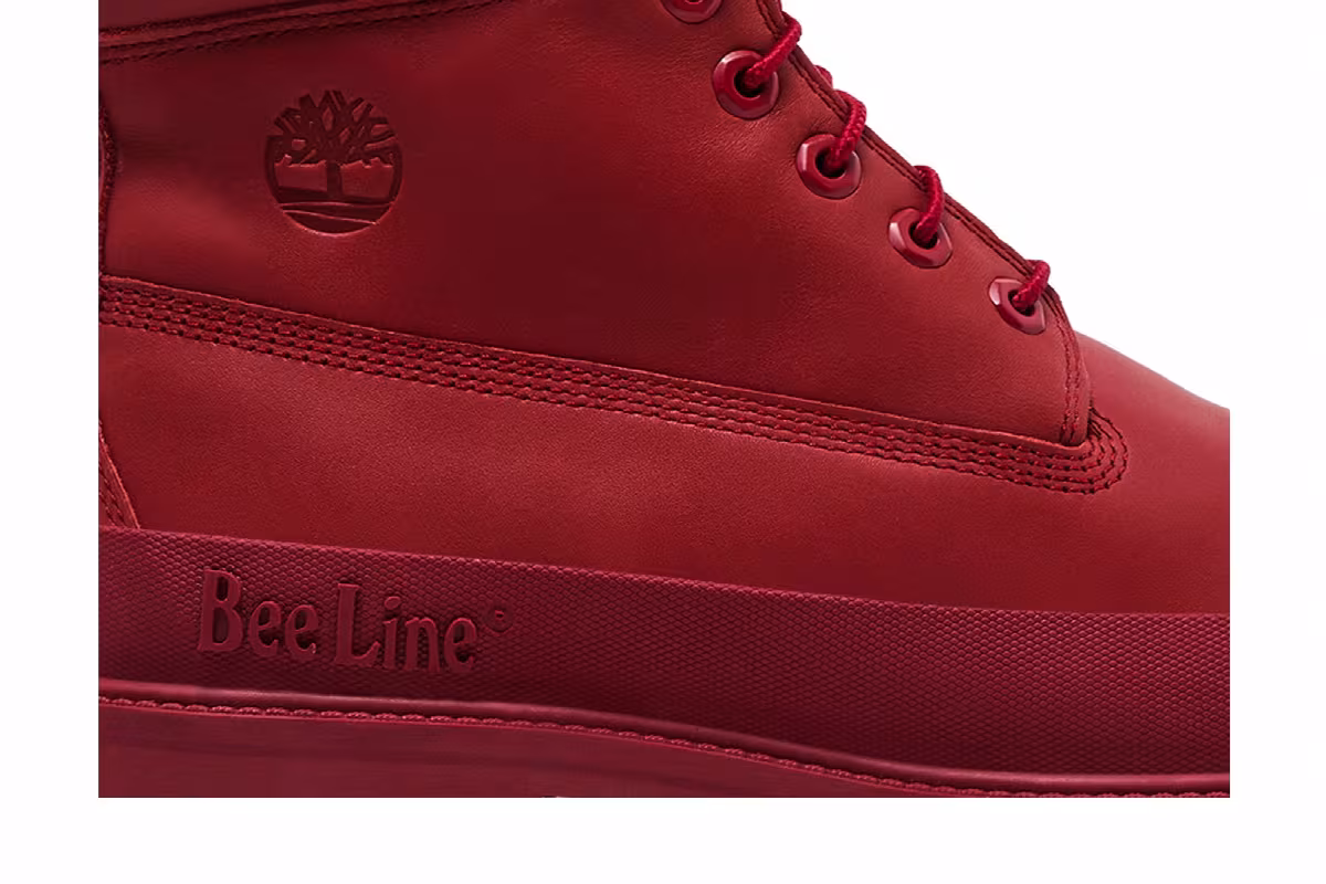 Bee Line x Timberland 6 Inch Rubber-Toe Waterproof Boot Medium Red, view 3