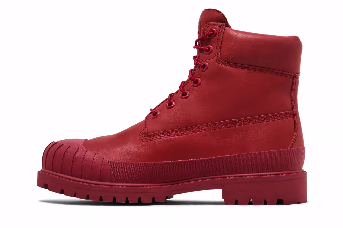 Bee Line x Timberland 6 Inch Rubber-Toe Waterproof Boot Medium Red, view 4