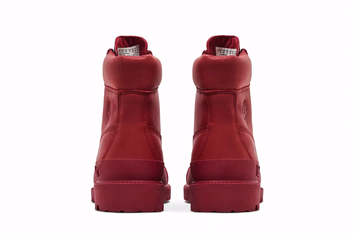 Bee Line x Timberland 6 Inch Rubber-Toe Waterproof Boot Medium Red, view 7