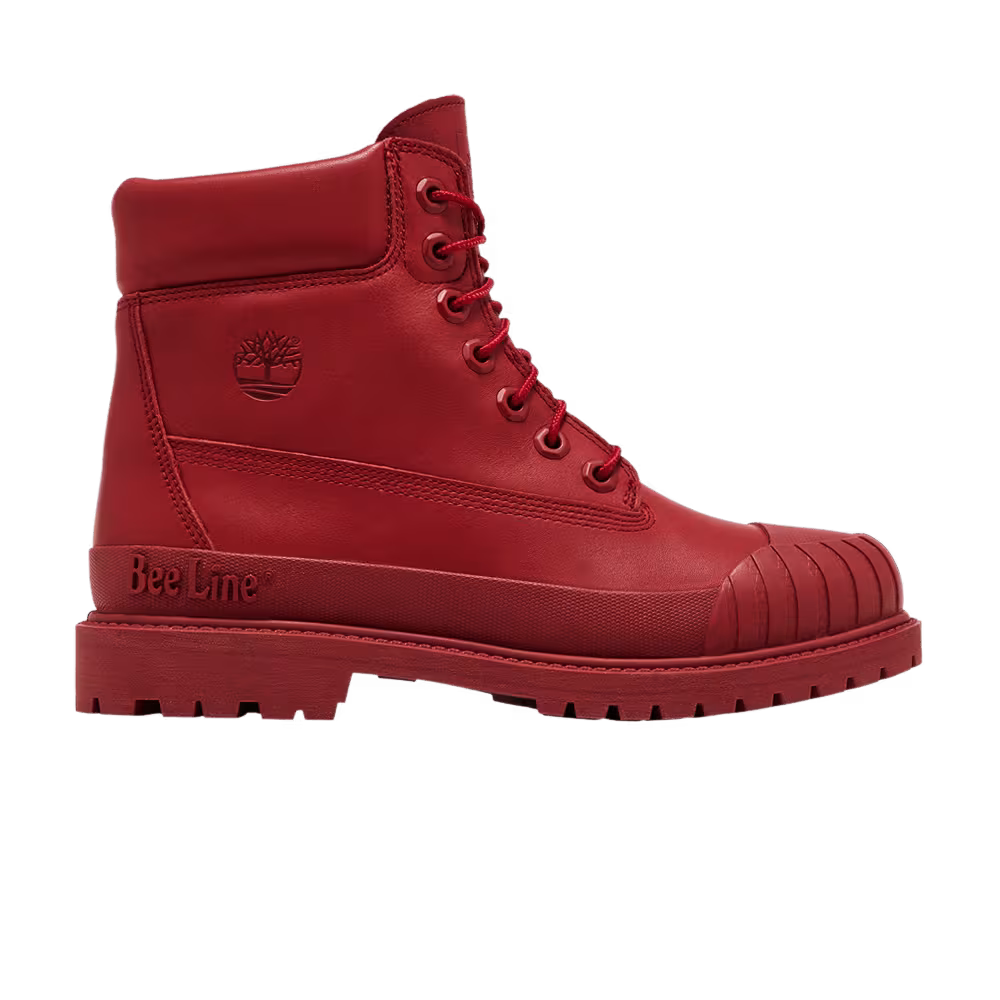 Bee Line x Timberland Women's 6 Inch Rubber-Toe Waterproof Boot Red