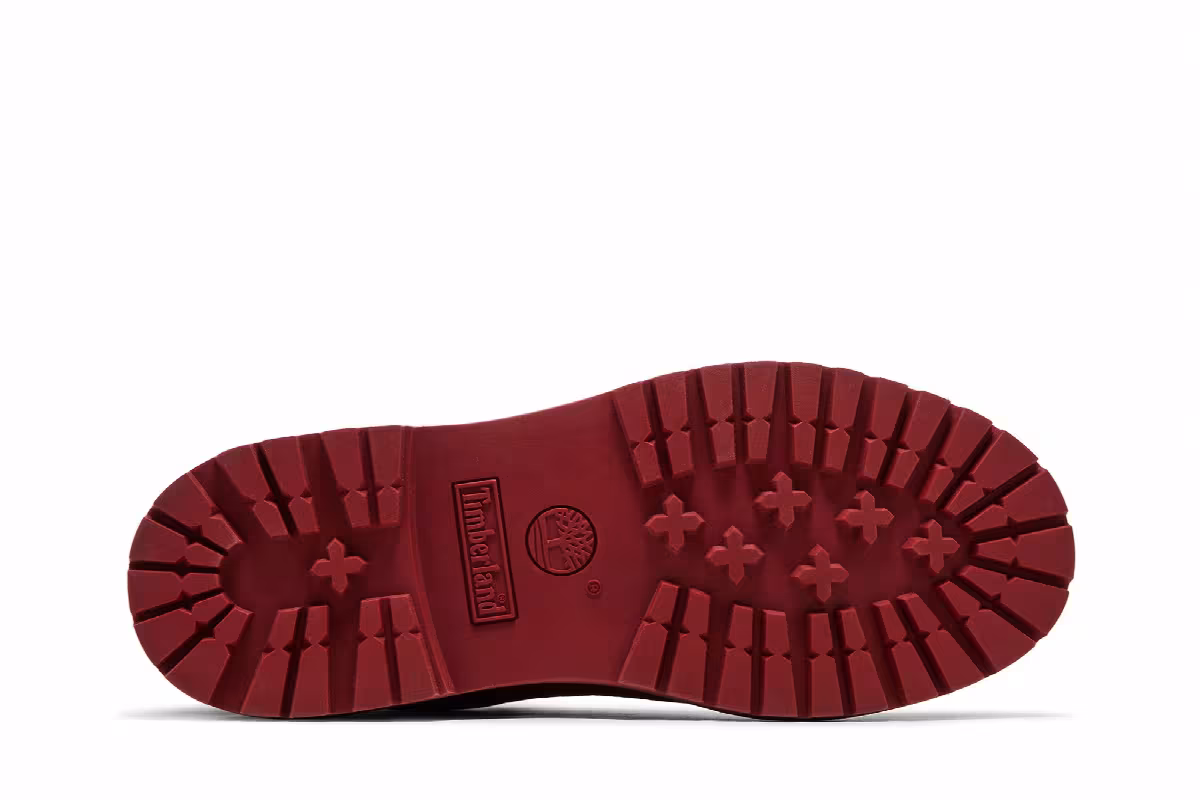 Bee Line x Timberland Women's 6 Inch Rubber-Toe Waterproof Boot Red, view 5