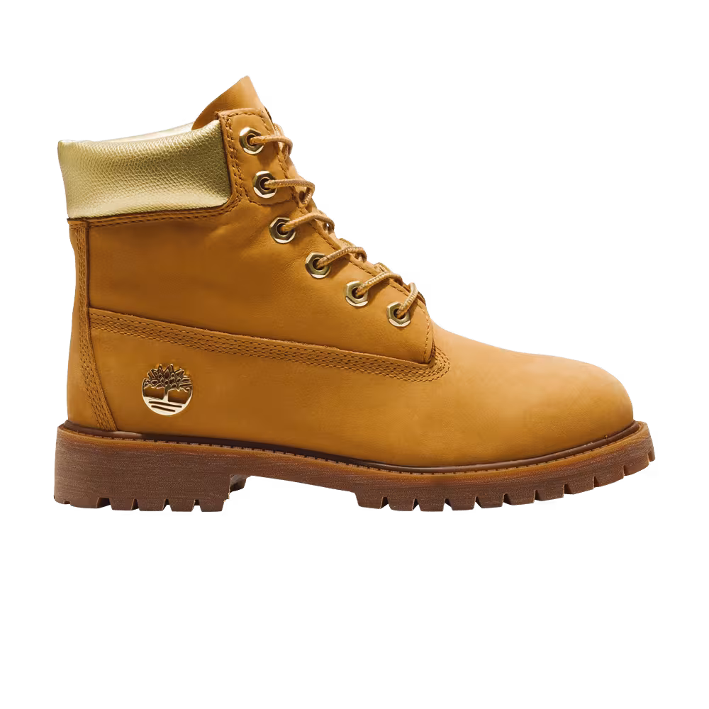 Timberland 6 Inch Premium Boot Junior Wheat Gold