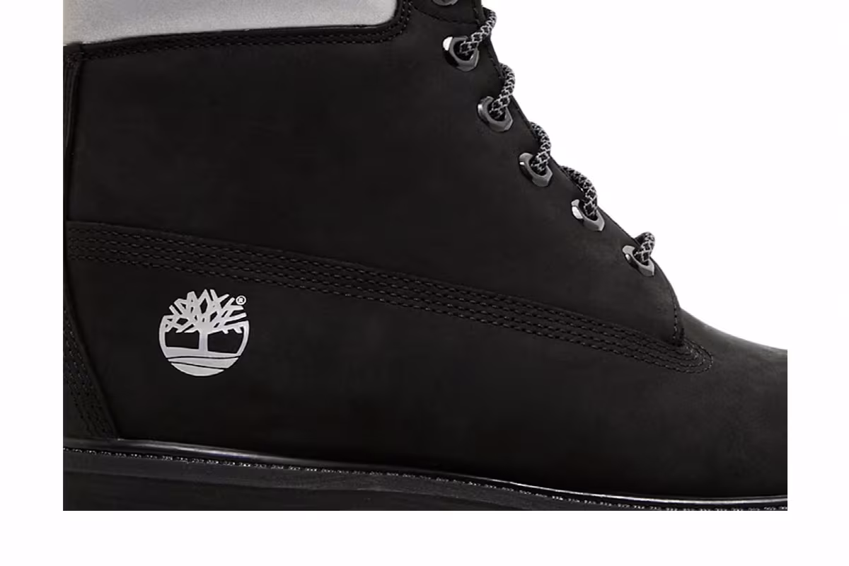 Timberland 6 Inch Premium Boot Black Silver, view 3