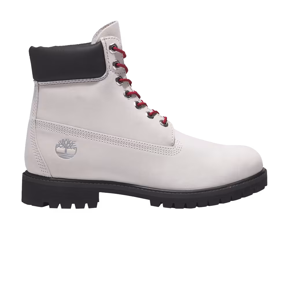 Timberland 6 Inch Premium Boot White Black Red