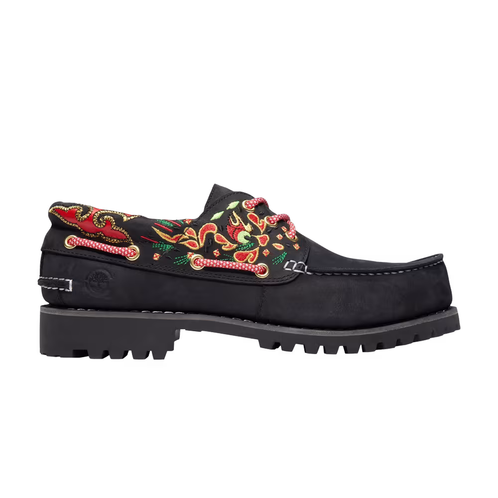 CLOT x Timberland 3-Eye Lug Handsewn Boat Black