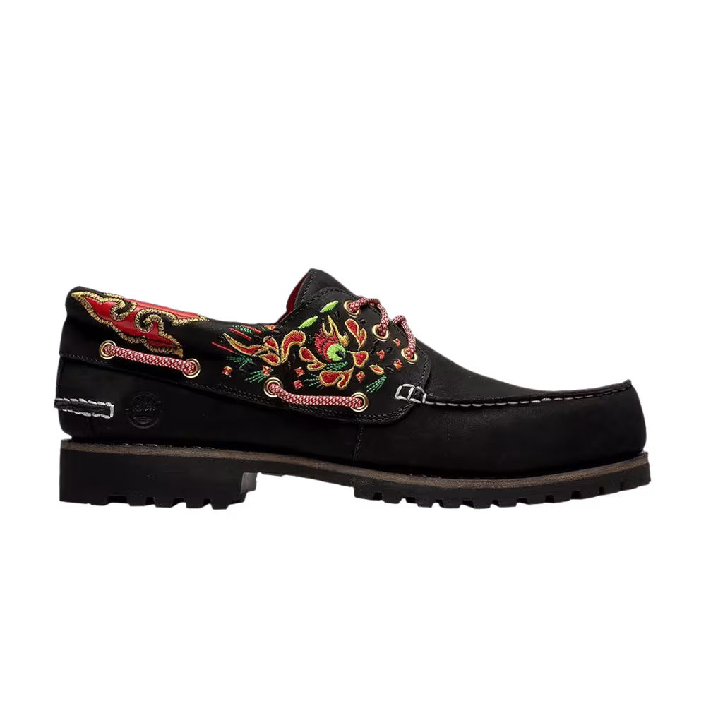 CLOT x Timberland Women's 3-Eye Lug Handsewn Boat Black