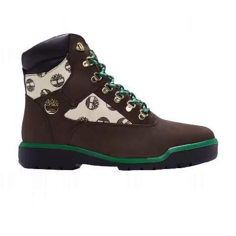 Timberland 6 Inch Field Boot 'Allover Logo - Dark Brown' Snipes Exclusive