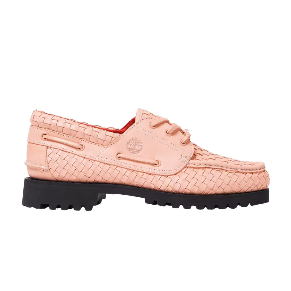 Supreme x Timberland 3-Eye Classic Lug Pink Woven Leather