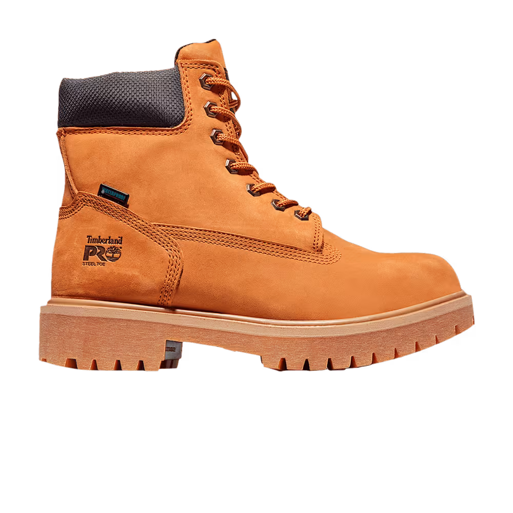 Timberland Direct Attach 6 Inch Steel Toe Waterproof Work Boot Wheat