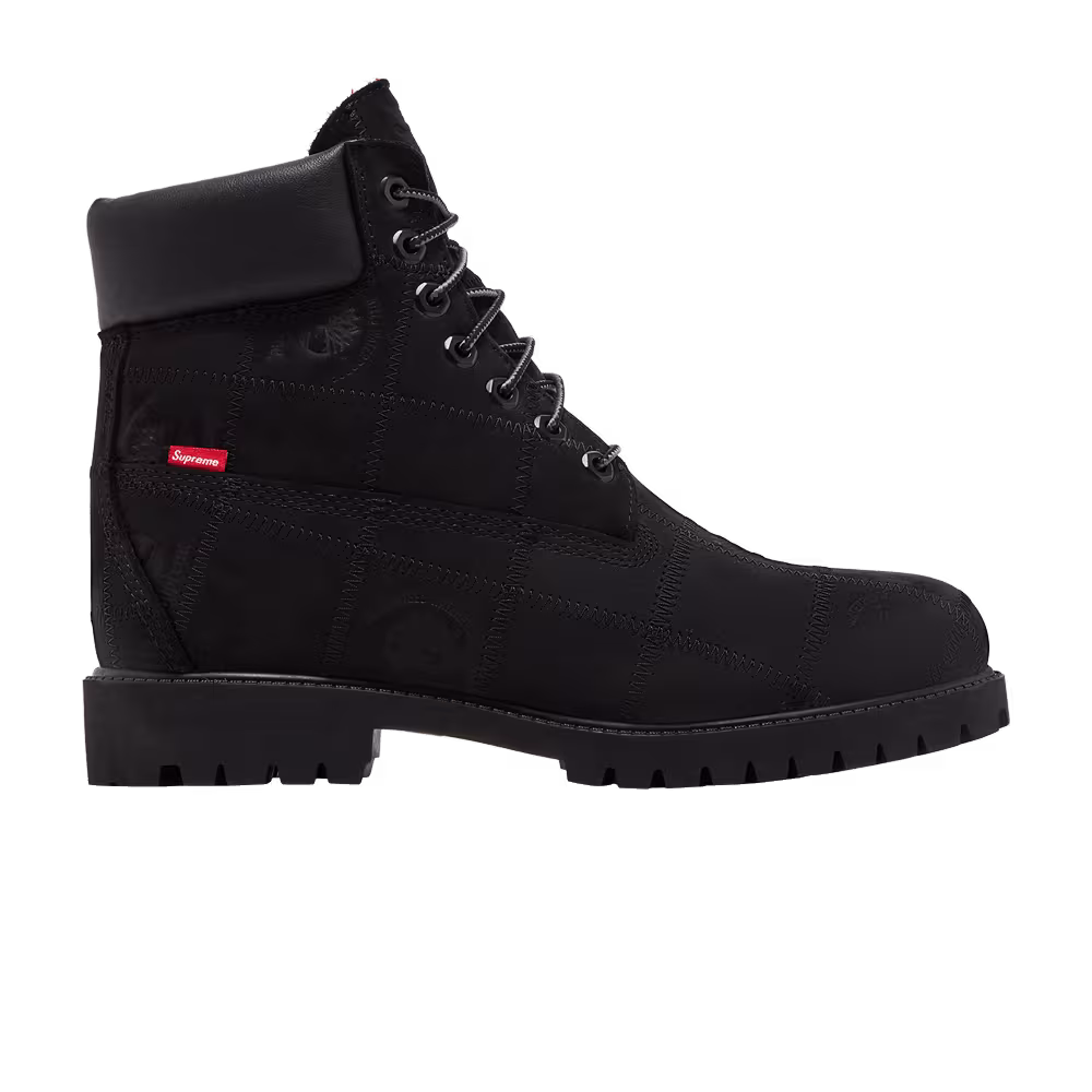 Supreme x Timberland 6 Inch Premium Waterproof Boot Patchwork - Black