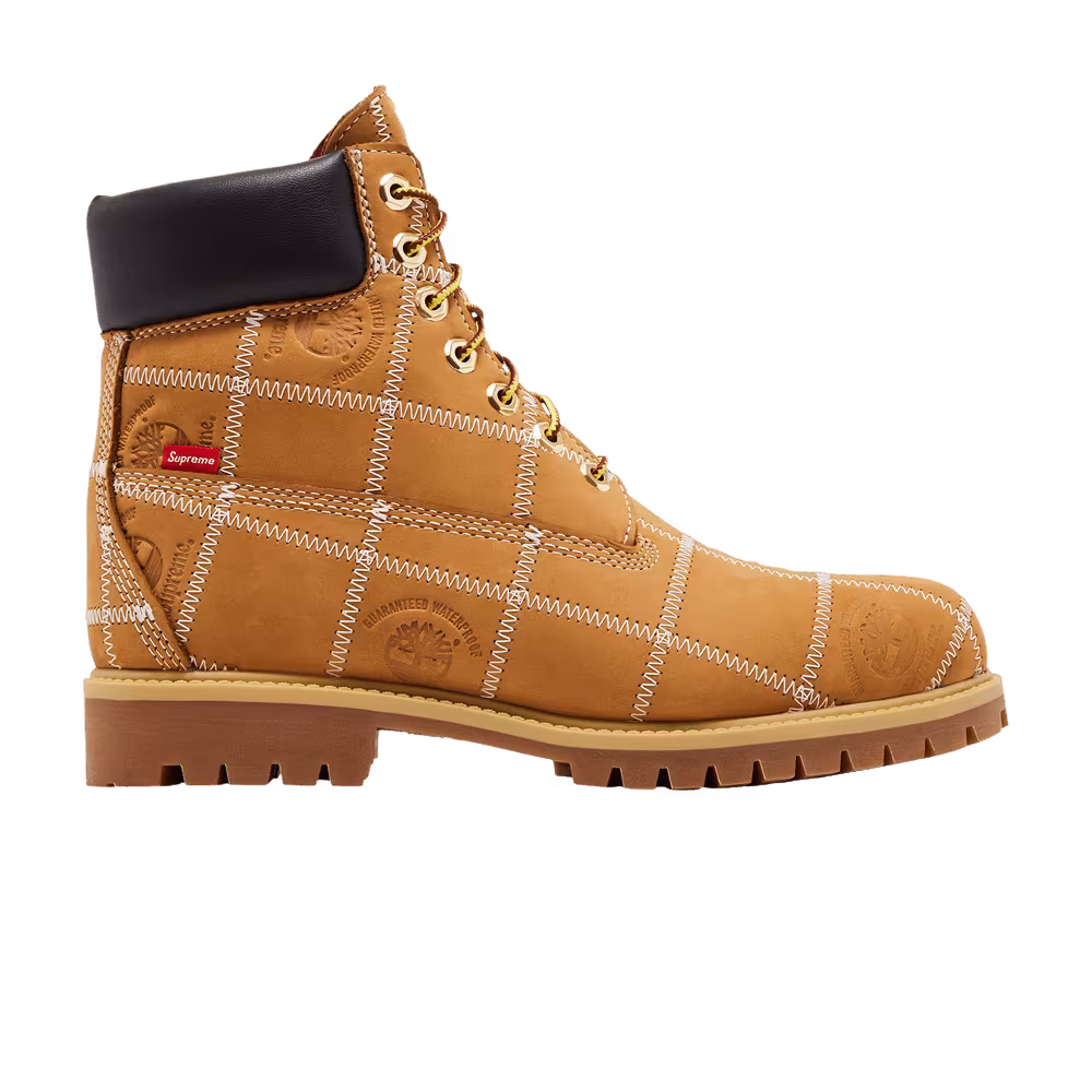 Supreme x Timberland 6 Inch Premium Waterproof Boot Patchwork - Wheat
