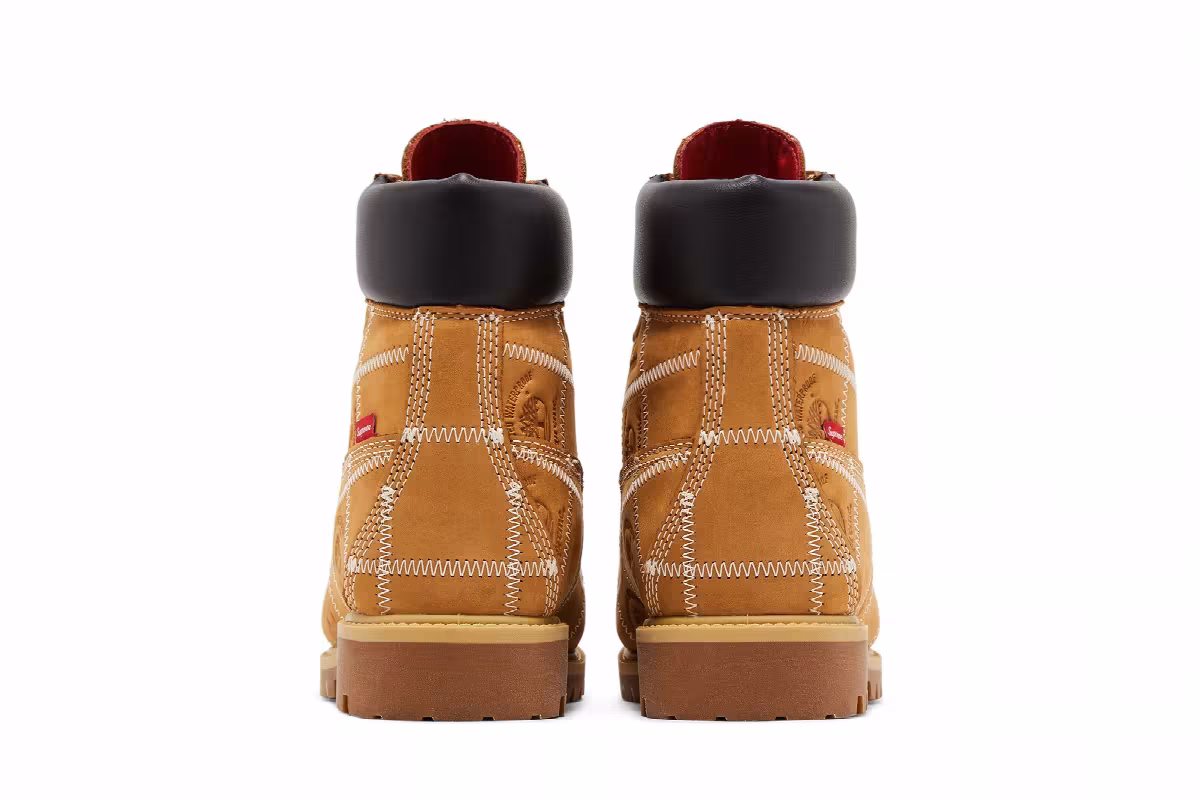 Supreme x Timberland 6 Inch Premium Waterproof Boot Patchwork - Wheat, view 7