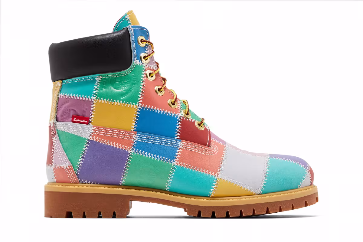 Supreme x Timberland 6 Inch Premium Waterproof Boot Patchwork - Multi-Color, view 2