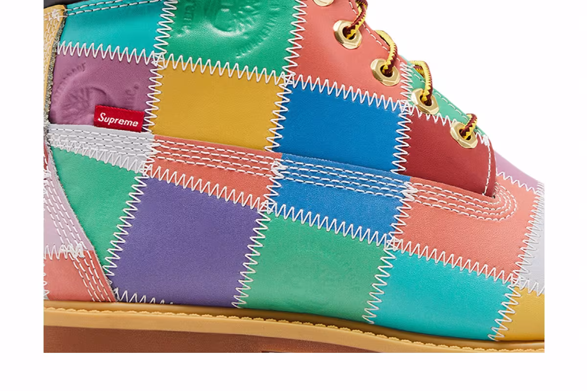 Supreme x Timberland 6 Inch Premium Waterproof Boot Patchwork - Multi-Color, view 3