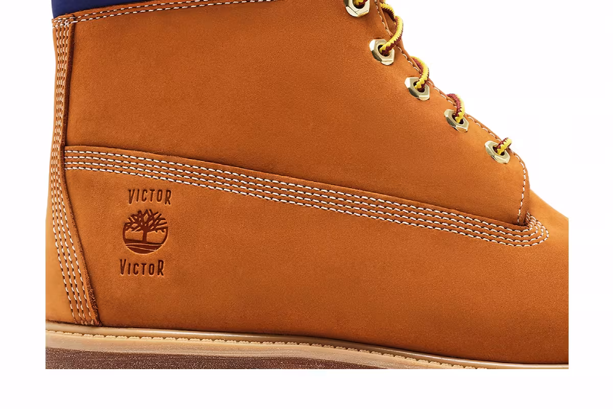 Victor Victor x Timberland 6 Inch Premium Boot Wheat Navy, view 3