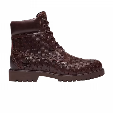 Timberland 6 Inch Premium Boot 'Woven Leather - Dark Brown'