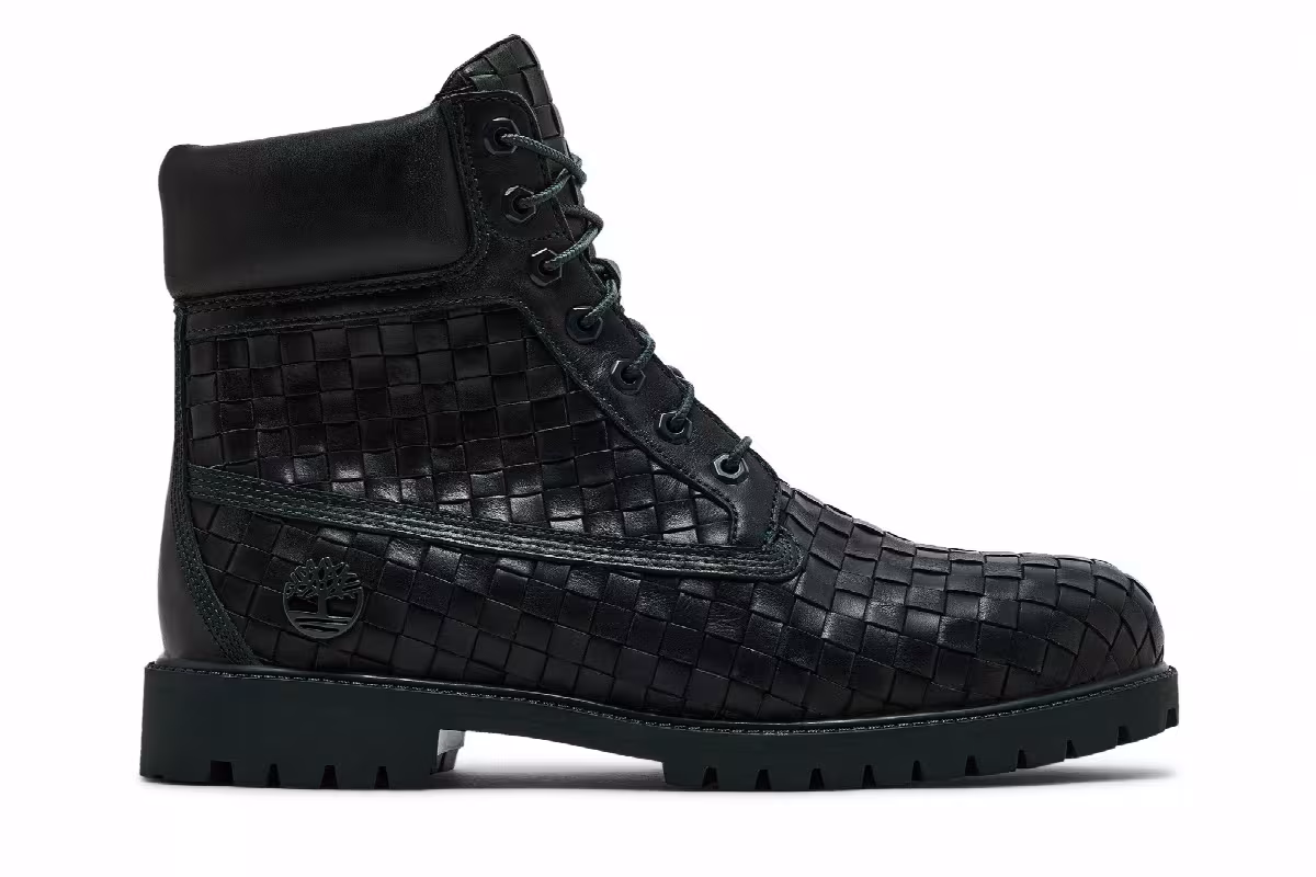 Timberland 6 Inch Premium Boot Woven Leather - Dark Green, view 2