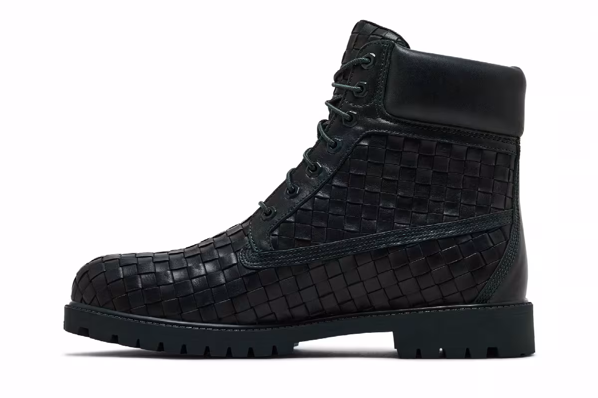 Timberland 6 Inch Premium Boot Woven Leather - Dark Green, view 4