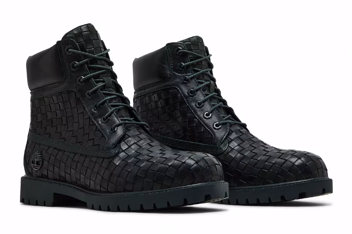Timberland 6 Inch Premium Boot Woven Leather - Dark Green, view 9