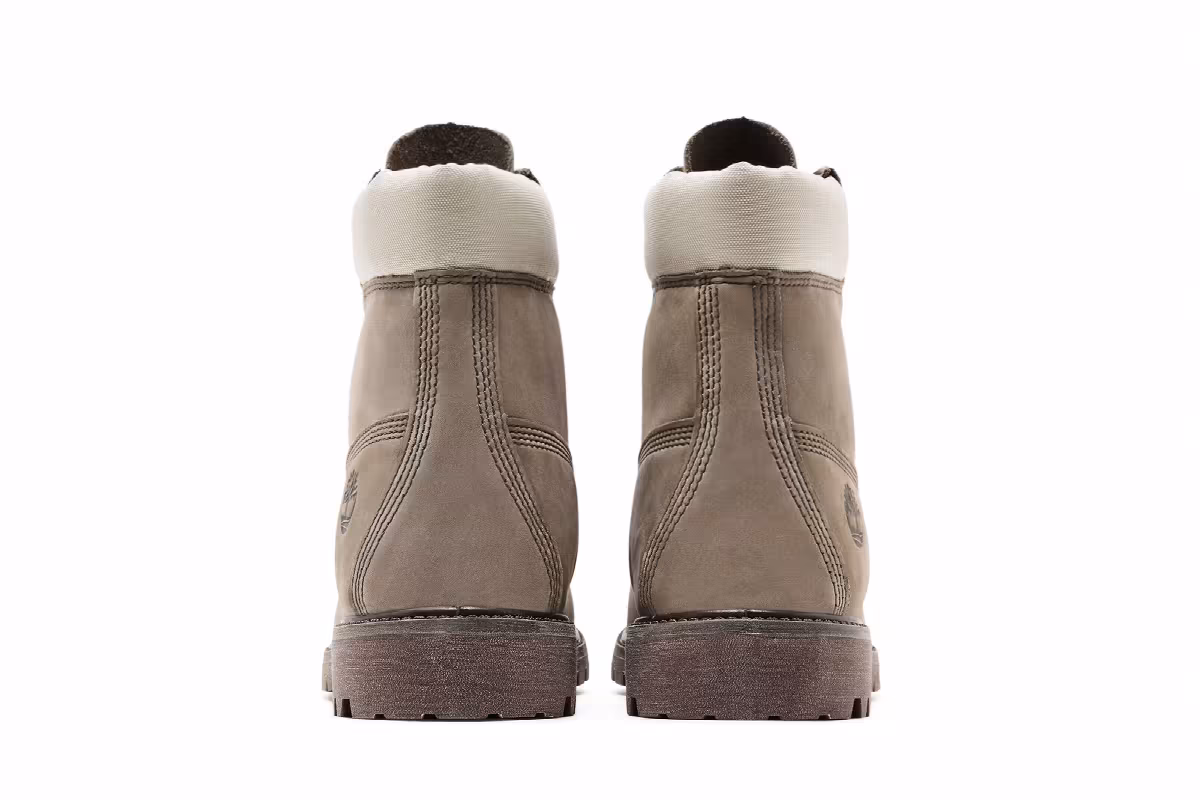Timberland 6 Inch Premium Waterproof Boot Grey Nubuck Light Green, view 7