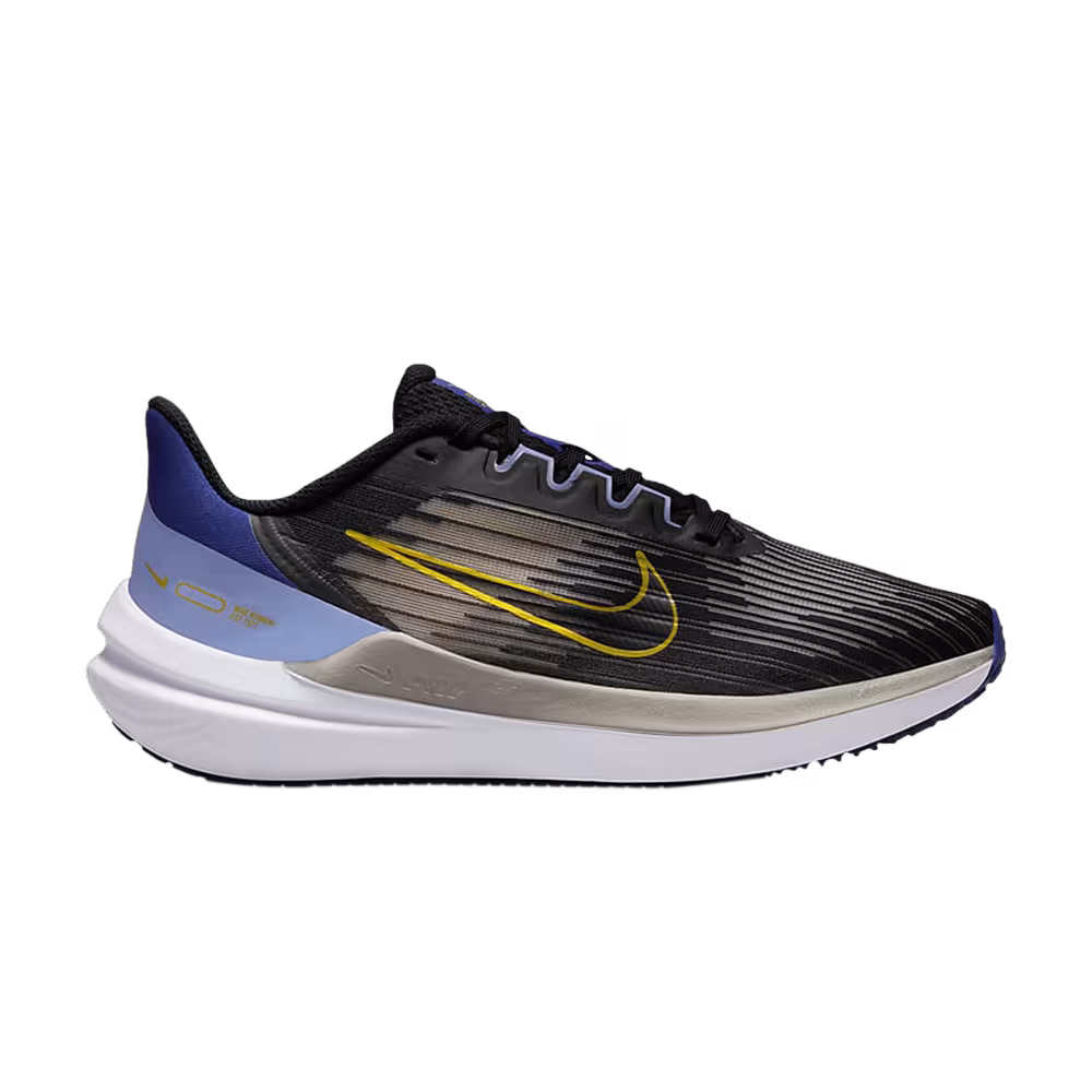 Nike Women's Air Winflo 9 Black Lapis Yellow