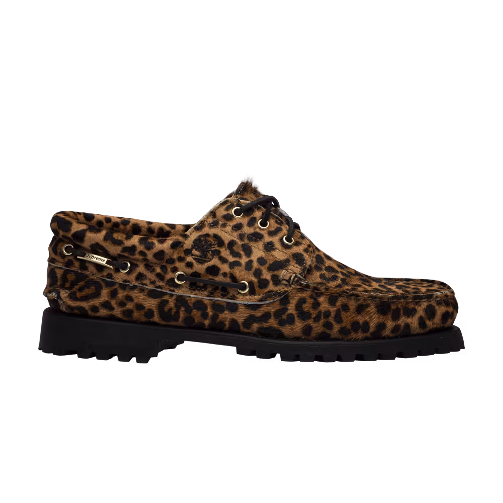 Supreme x Timberland 3-Eye Classic Lug Cheetah Print