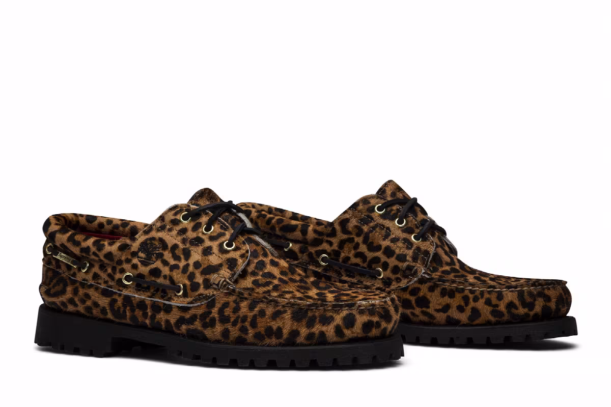 Supreme x Timberland 3-Eye Classic Lug Cheetah Print, view 9
