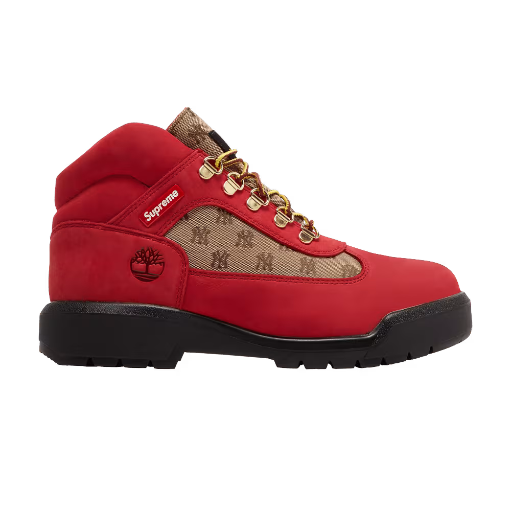 Supreme x New York Yankees x Timberland Field Boot Red