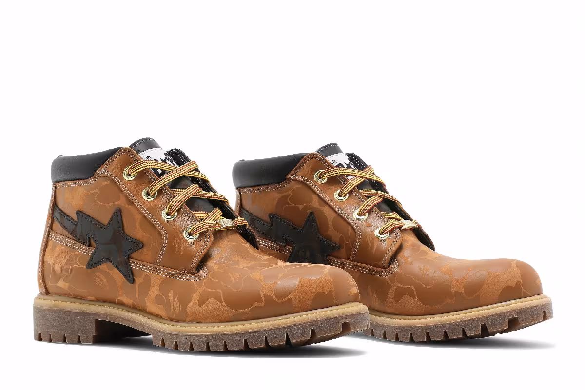 BAPE x Timberland Chukka Classic Boot Wheat, view 9