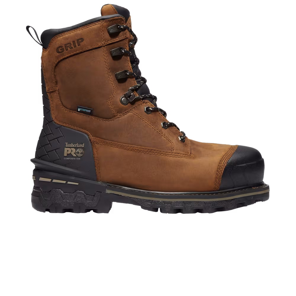 Timberland Pro Boondock HD 8 Inch Composite Toe Waterproof Work Boot Brown