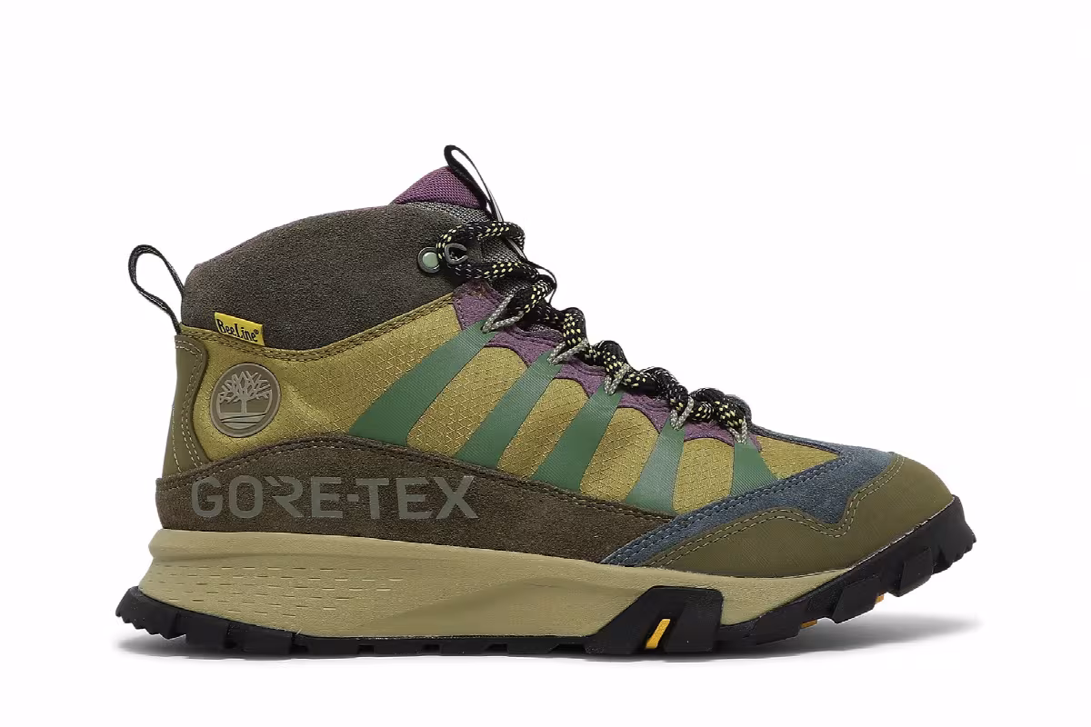 Bee Line x Timberland Garrison Trail Mid Hikers Medium Blue Suede, view 2