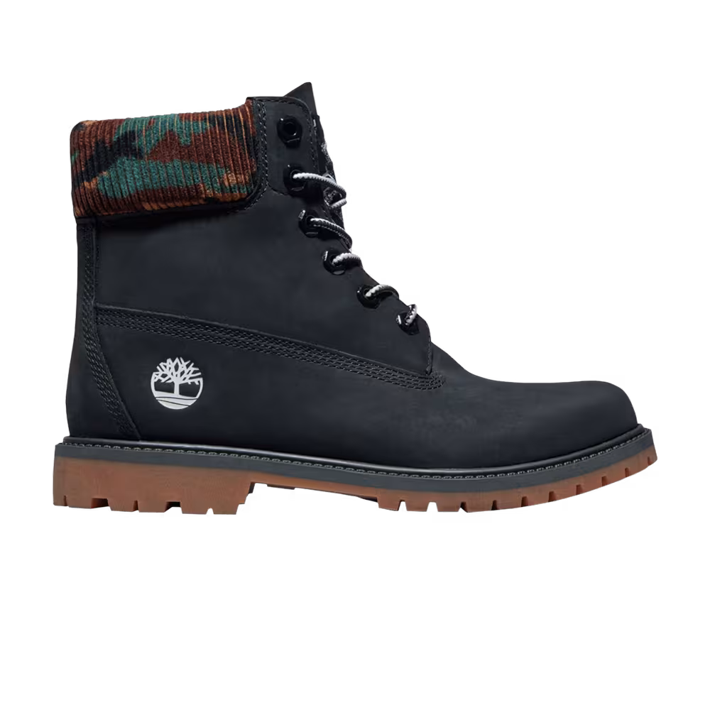 Timberland Women's 6 Inch Heritage Waterproof Boot Black Camo Gum